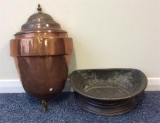 An Antique Dutch wall hanging cistern together wit
