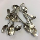 A quantity of bright cut and other teaspoons. Vari