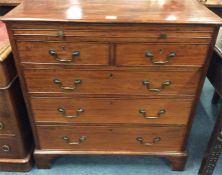 A good mahogany batchelor's chest of three long an