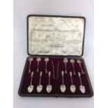 A good set of twelve commemorative teaspoons toget