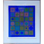 BOB CROSSLEY: A signed print dated 1969. Geometric