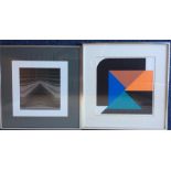 Two modern framed and glazed prints. Approx. 27 cm