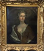 A large portrait of a lady with pearl necklace in