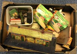 A box containing old railway houses, stations etc.
