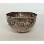 A Continental bowl with textured design and gilt i