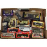 A box containing Corgi and other boxed cars. Est.