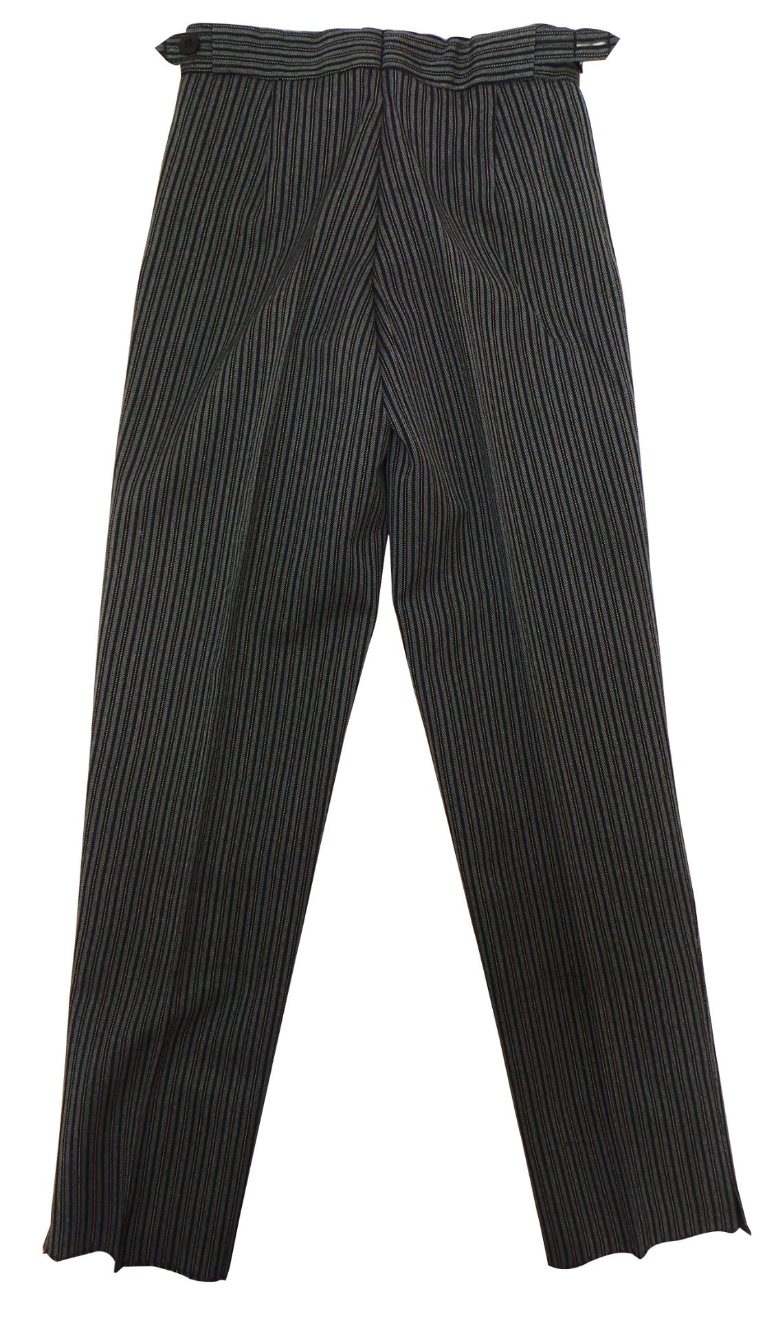 One Off Joblot of 16 Boys Grey Morning Stripe Trousers Ex Hire 296 - Image 2 of 3