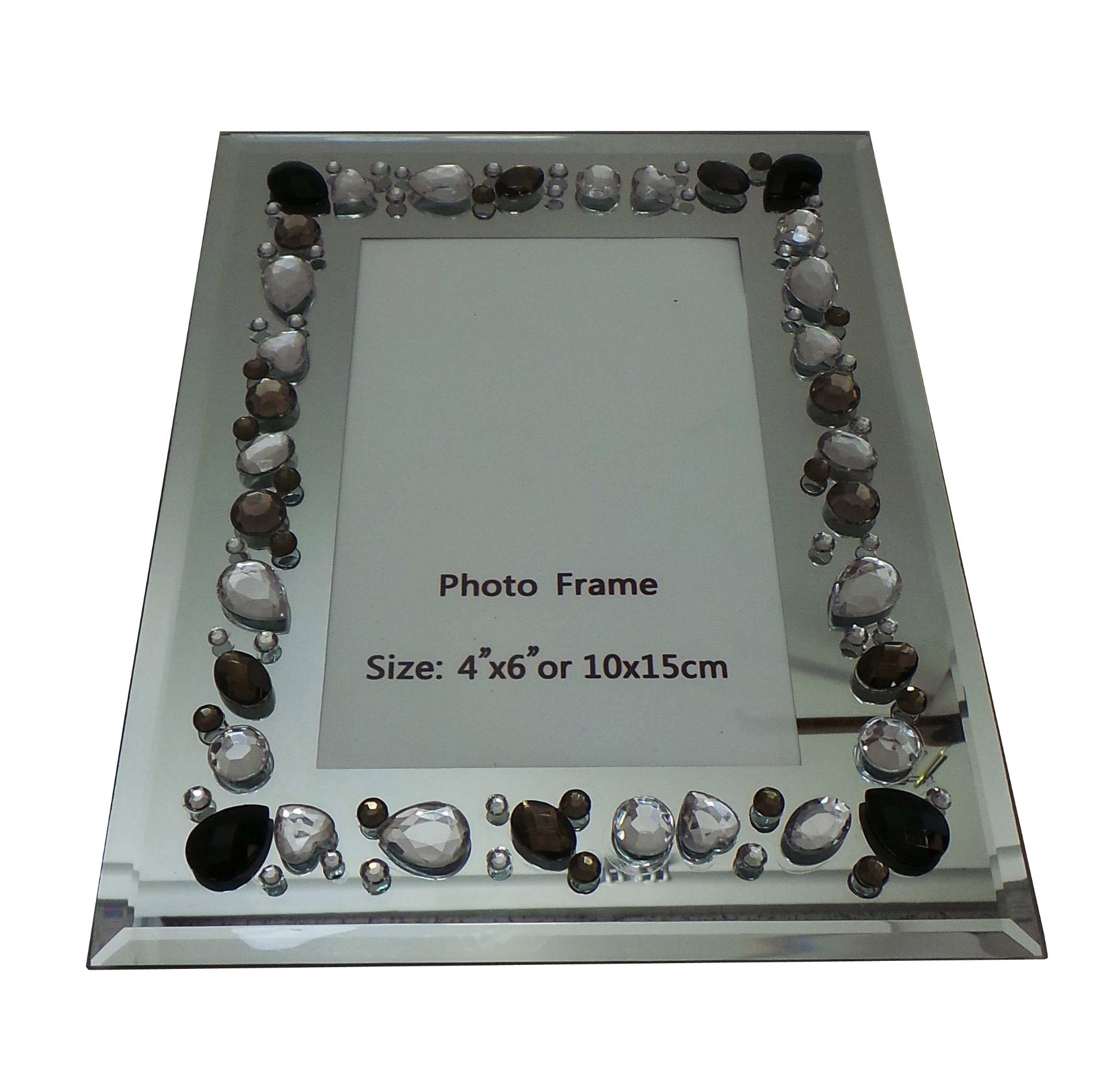 One Off Joblot of 20 4""x6"" Reflective Photo Frames With A Sequin Design 89-46