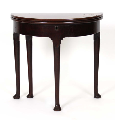 A George II mahogany tea table,