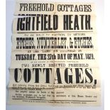 Sunstantial collection of mainly 19th. Century printed Sale and Auction posters in various sizes.