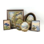 A group of 20th century miniature needlework pictures by Mr May Turner