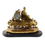 A 19th century French mantel clock,