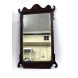 A George II-type mahogany framed wall mirror, l.