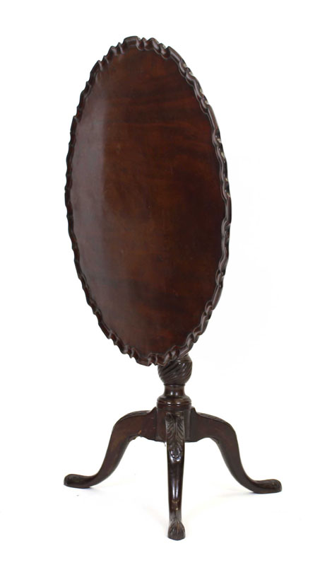 An 18th century and later mahogany tilt-top table, - Image 2 of 2