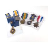 A First World War trio of medals awarded to Gunner George Alfred Wright R.F.A.