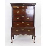 A George III mahogany chest on stand,