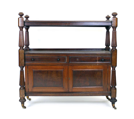 A late 19th/early 20th century mahogany buffet,