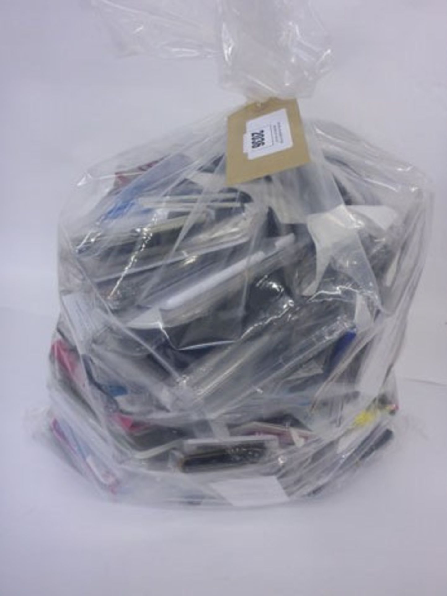 Large bag containing mobile phones and screen savers etc