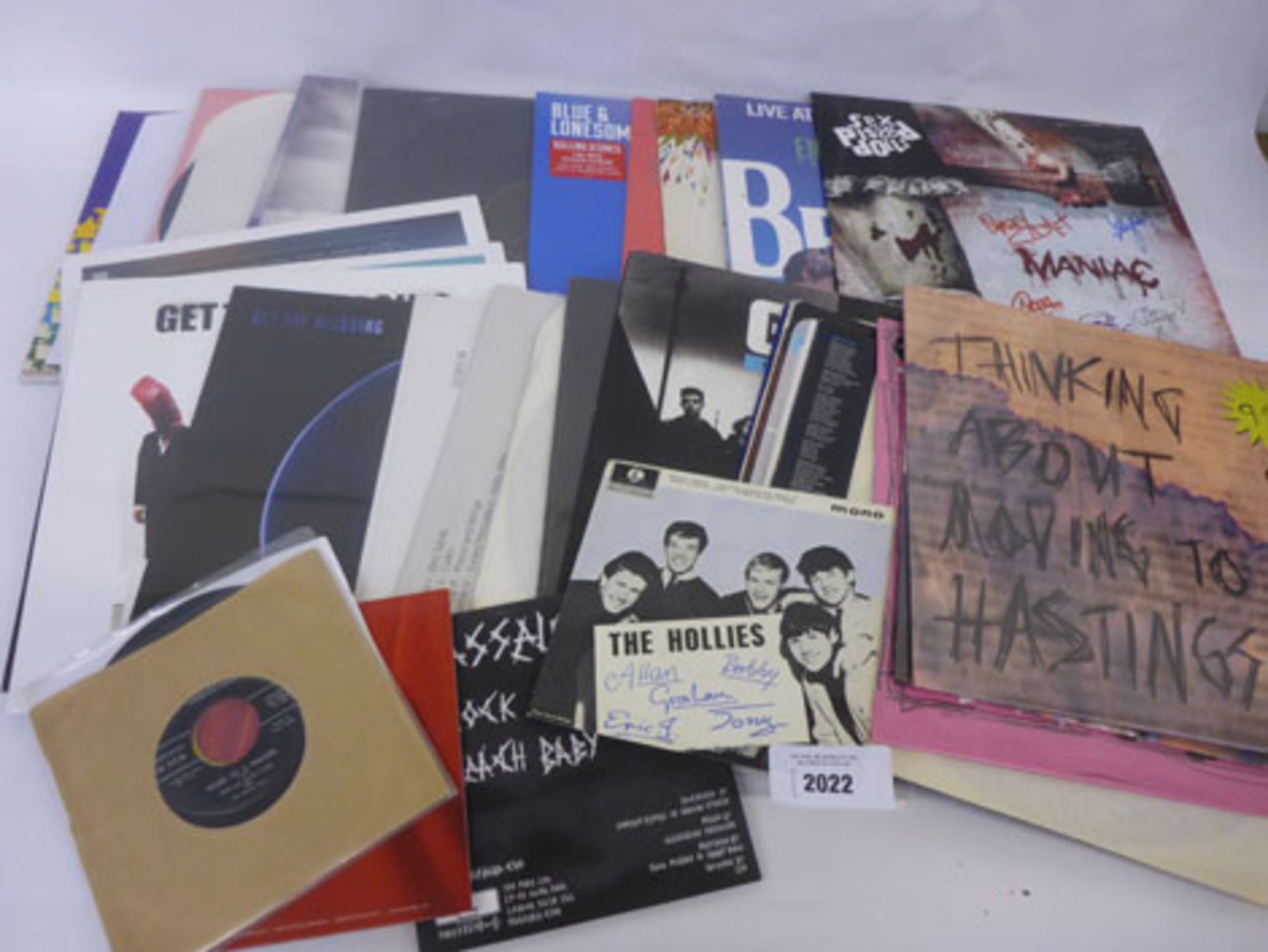 Selection of LP and 45 rpm records including The Beatles, Jim Hendrix etc including some empty