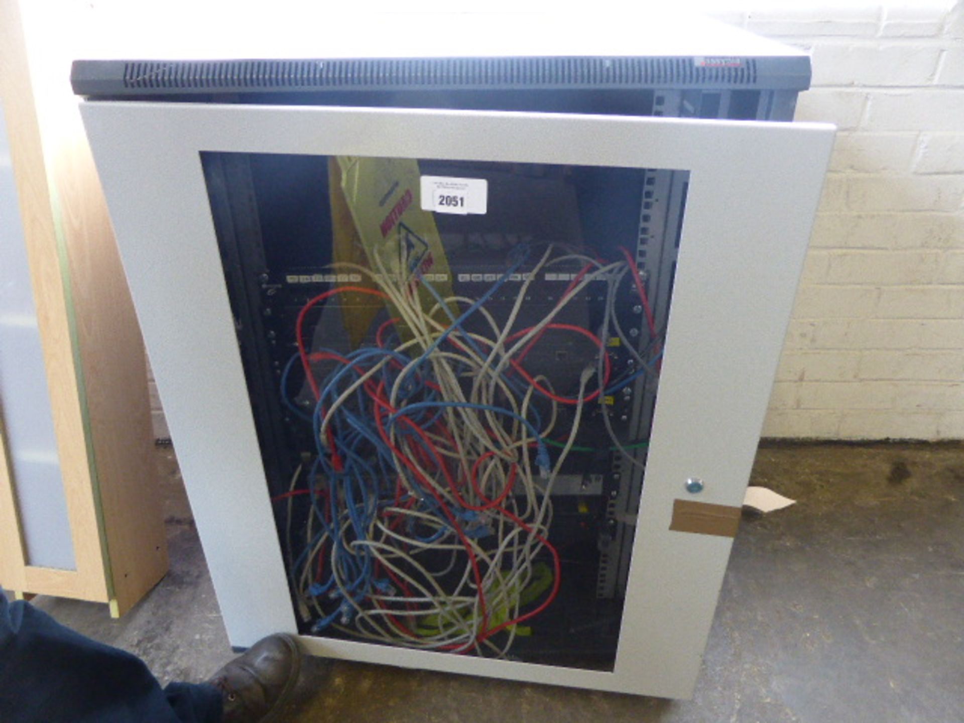 Assynia rack mounting cabinet containing Zyxel and other network switches