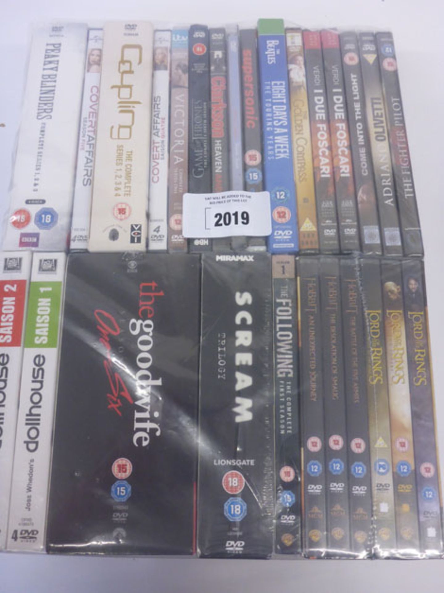 Bag containing 20 plus various titled DVD films