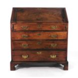 A George III mahogany bureau,