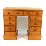 A late 19th/early 20th century oak desk,