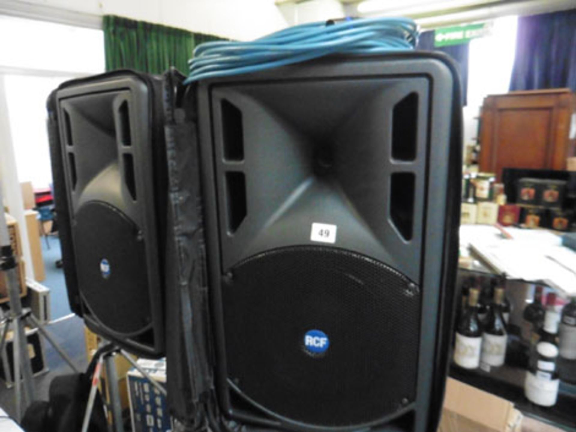 Pair of RCF model ART 310A powered monitor speakers with protective bags and pair of cables *VAT - Image 2 of 3