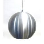 A Swedish spun aluminium ceiling light of cylindrical form CONDITION REPORT: Working