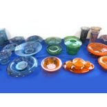 An extensive collection of over two hundred pieces of Davidson moulded and smoked glass,