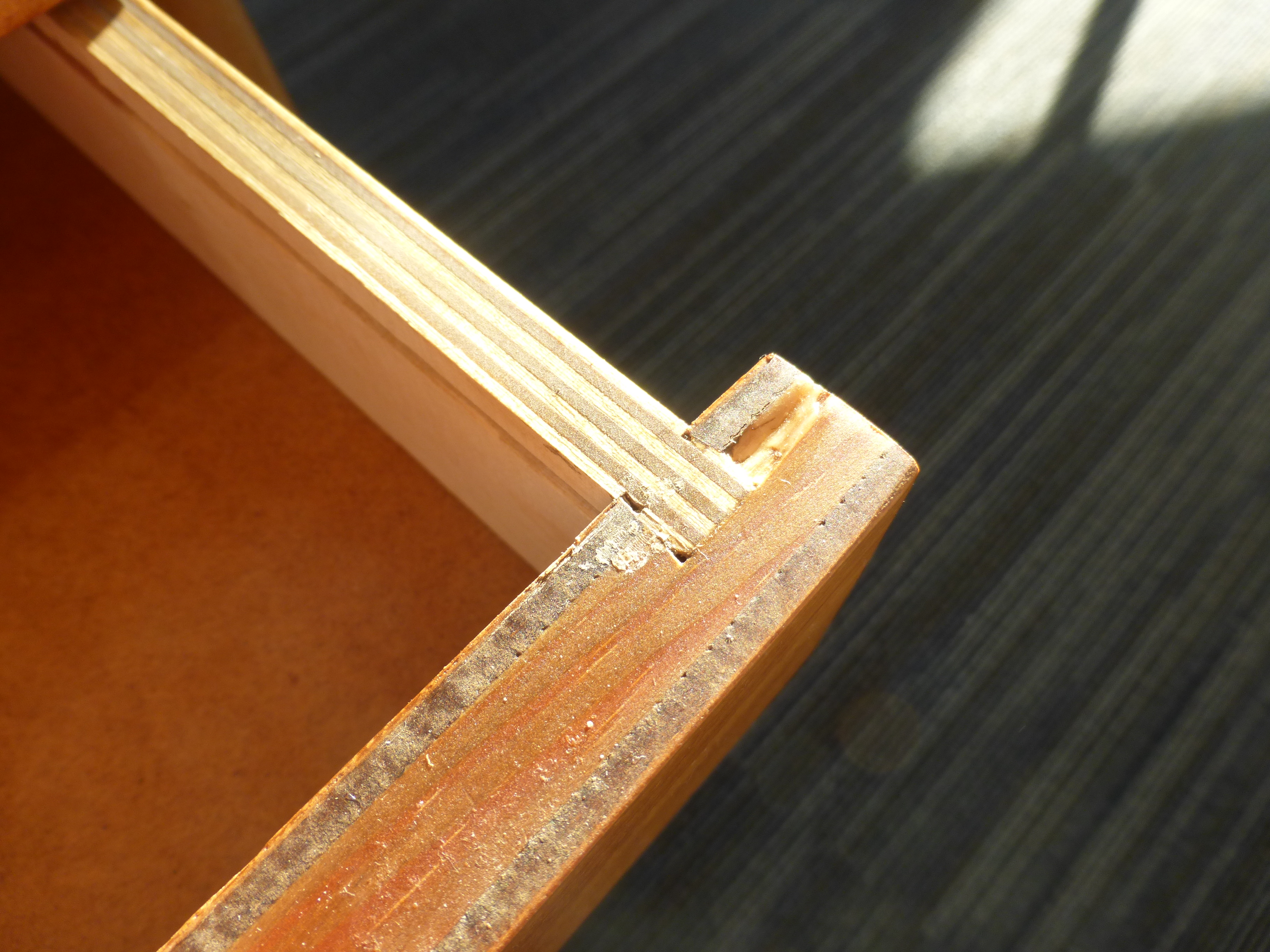 A pair of 1970's Swedish teak single drawer bedside cabinets on beech tapering legs, w. - Image 6 of 14