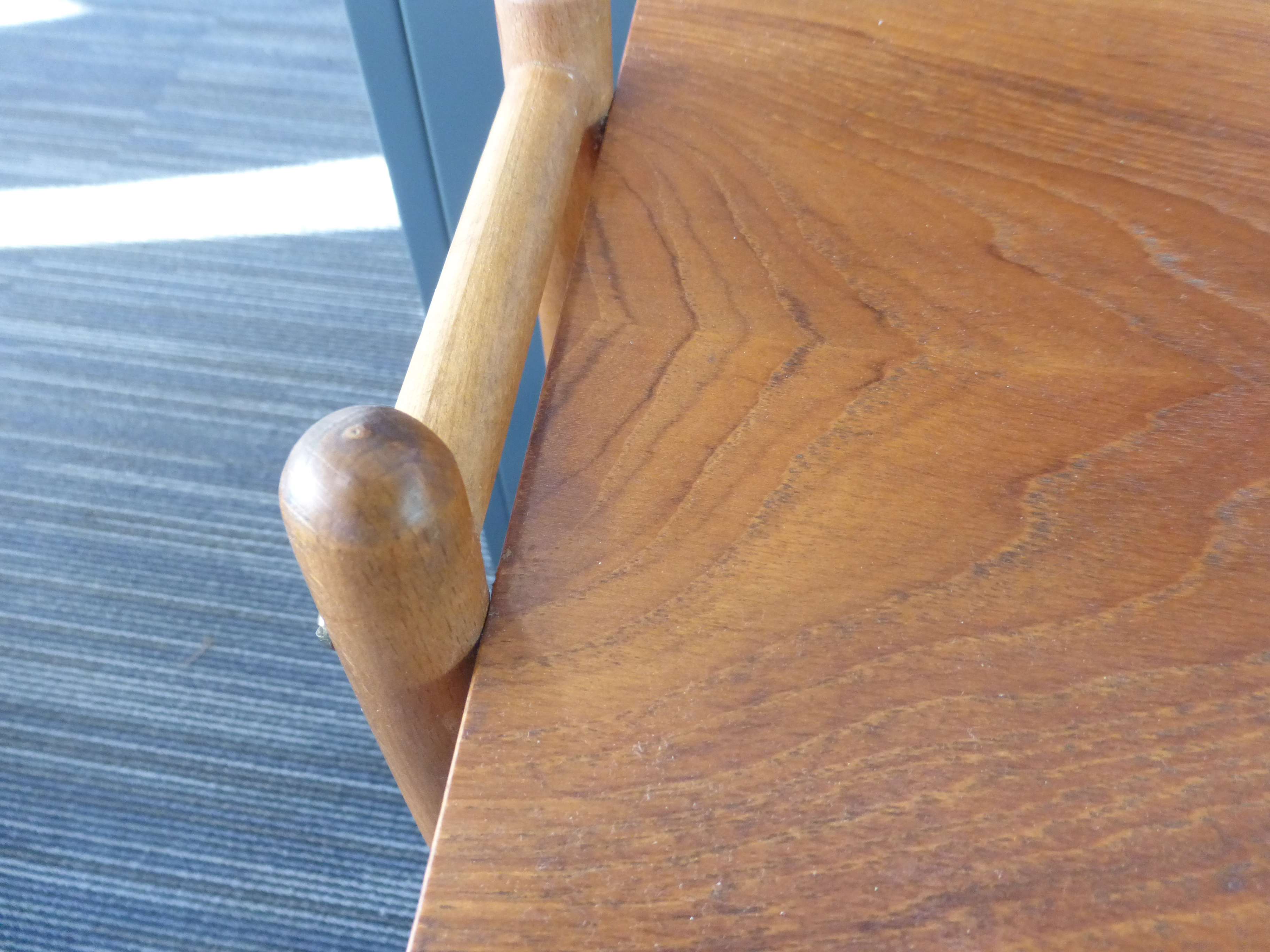 A pair of 1970's Swedish teak single drawer bedside cabinets on beech tapering legs, w. - Image 10 of 14