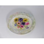 An Alfred Meakin hand painted platter decorated with flowers,