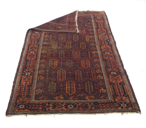 A late 19th century Turkoman rug,