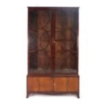 A 19th century and later mahogany bookcase,