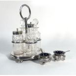 A set of four Victorian silver and repousse decorated salts, Birmingham hallmarks,