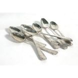 A group of eight Georgian and later silver teaspoons, various dates and makers,
