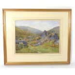 John C. Halfpenny (exh. 1882-1927), A rocky landscape, signed, watercolour, 26 x 35.