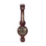 A 19th century mahogany cased banjo barometer