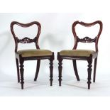 A set of six Victorian mahogany dining chairs with drop-in seats CONDITION REPORT: