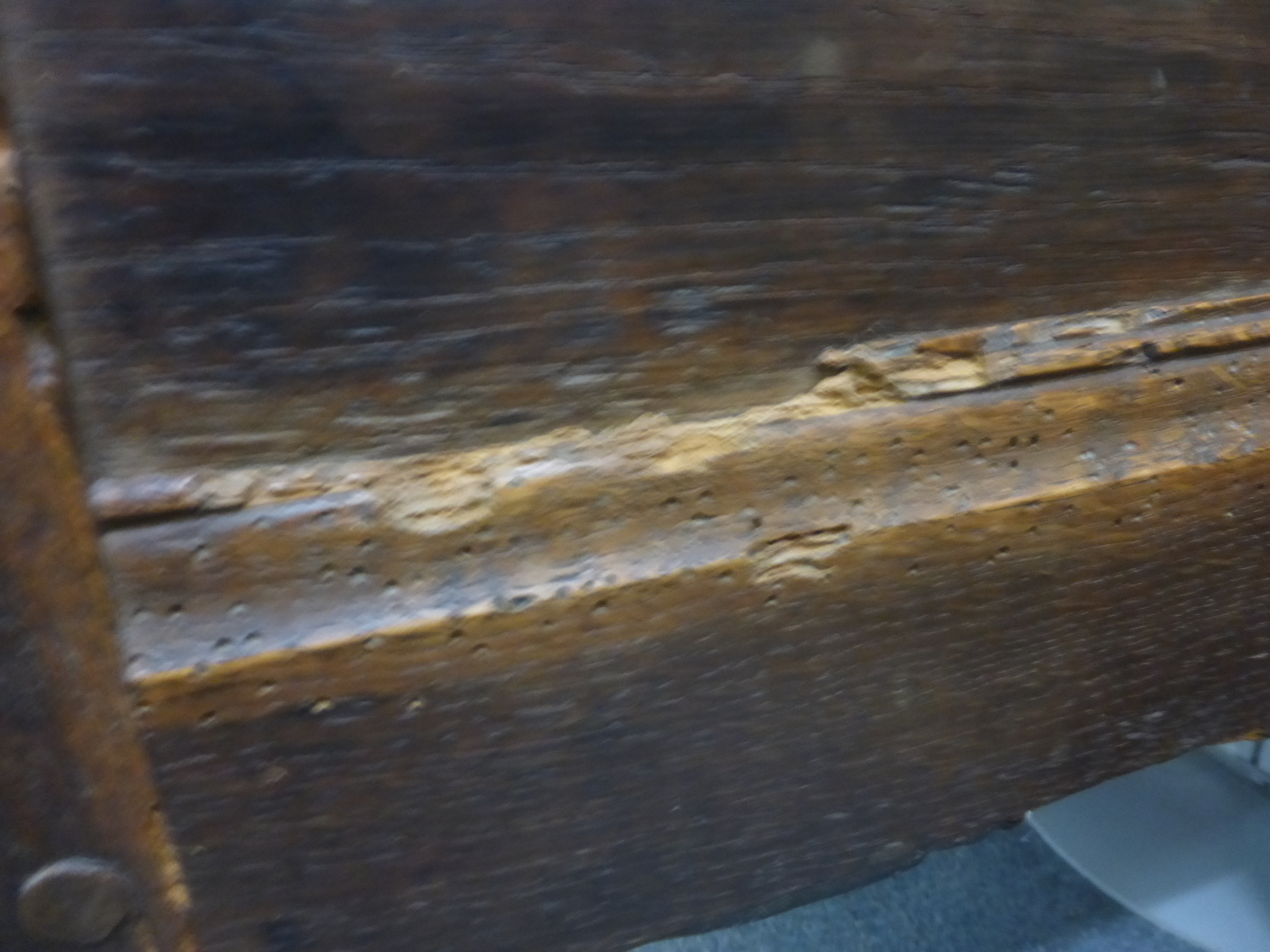 An 18th century and later oak coffer, - Image 9 of 15