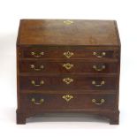 A George III mahogany bureau,