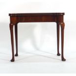 An 18th century and later mahogany card table,