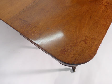 A William IV mahogany reeded dining table, the two D-ends joined by a central leaf, - Image 6 of 10