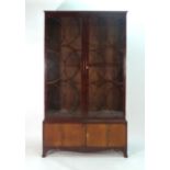 A 19th century and later mahogany bookcase,