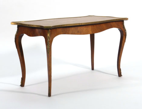 A Louis XV-type walnut, kingwood,