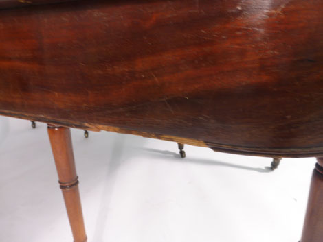 A William IV mahogany reeded dining table, the two D-ends joined by a central leaf, - Image 10 of 10