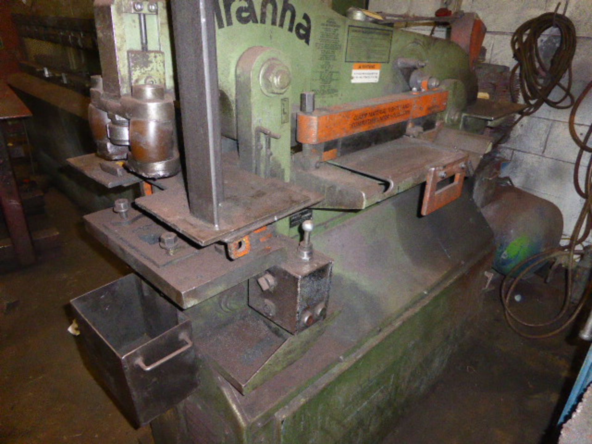 Piranha P50 ironworker machine with 50 ton punch, shear and notcher 3 phase electric. Serial - Image 4 of 11