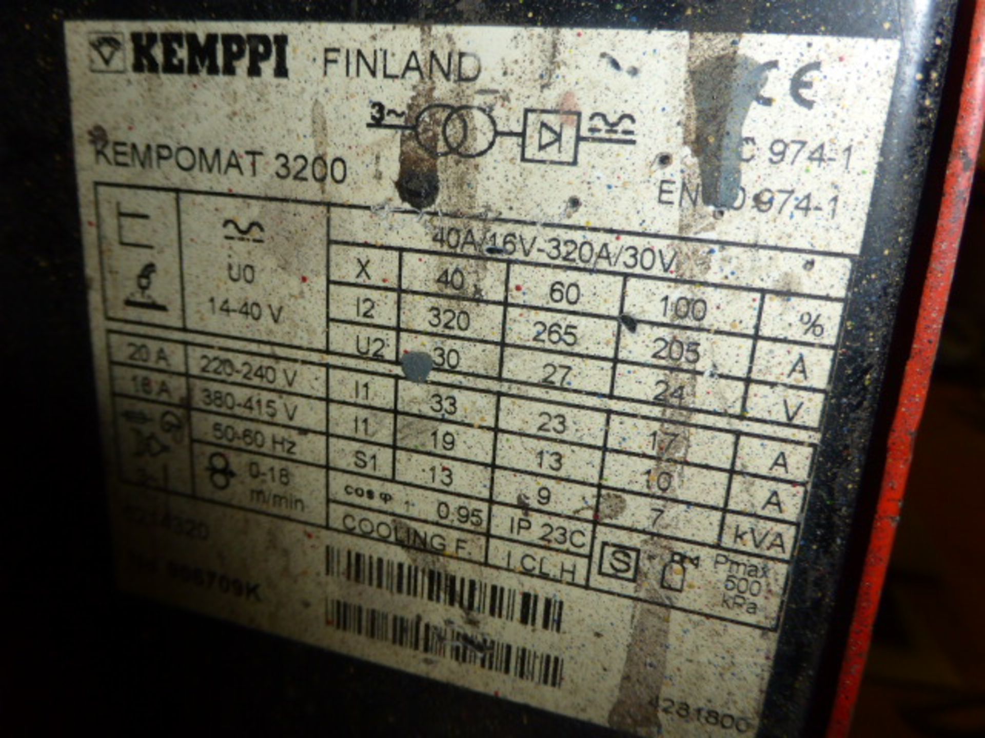 A Kemppi model Kempomat model 3200 mig welding machine with accessories, (gas bottle not included) - Image 4 of 4