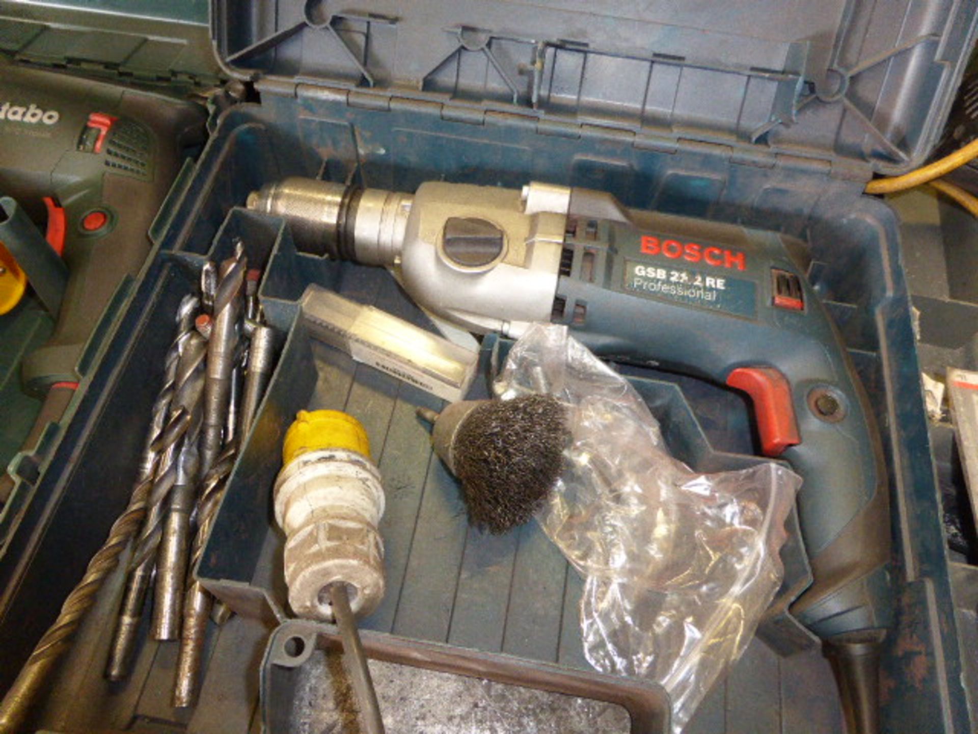 Bosch model GSB212RE professional drill 110 volt with case and accessories - Image 2 of 2